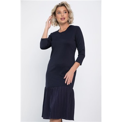 Платье с воланом Ливия (синее) П14810-10М