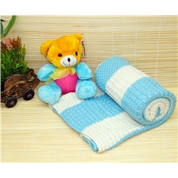 Вязаный Плед с Мягкой Игрушкой в Подарочной Упаковке 100x120 см. Bebek Battaniye Aren