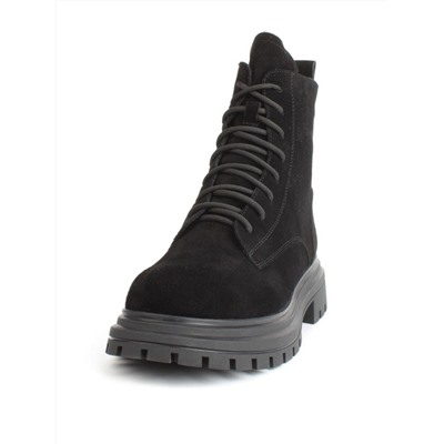 04-M3-L872 BLACK Ботинки зимние женские (натуральная замша, натуральный мех)