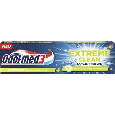 Odol med3 Extreme Clean Langzeit-Frische, Одол Зубная паста Экстремальная чистота  для длительного сохранения свежести,  75 г