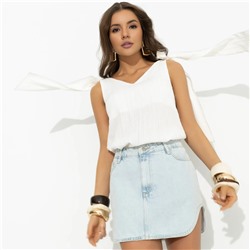 Топ из жатой ткани, Ты мой идеал (белый)