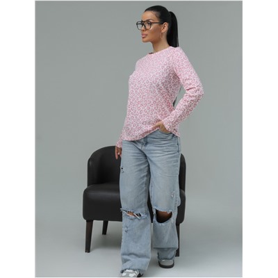 Лонгслив "Леопард" Розовый