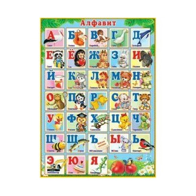 Плакат "Алфавит "  0-02/Россия