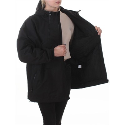 3103 BLACK Куртка демисезонная женская (100 гр. холлофайбер)