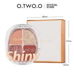 Роскошная ослепительная палетка теней для век O.TWO.O 4 цвета #1 - Золотая крепость 5,5 g