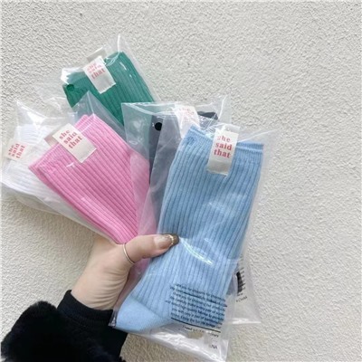 Tide, cute cotton trend knee socks for men and women, ethnic style, mid-length