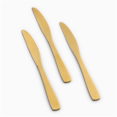 УЦЕНКА Столовые приборы из нержавеющей стали, 12 предметов, золотой