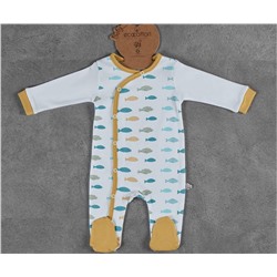 Комбинезон 12-18 месяцев для Младенцев Dodo Sarı 12-18 Ay Baskılı Tulum - EcoCotton