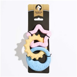 Игрушка плавающая «Трио» Пижон Premium, вспененный TPR, 17 см, желтая/розовая/голубая