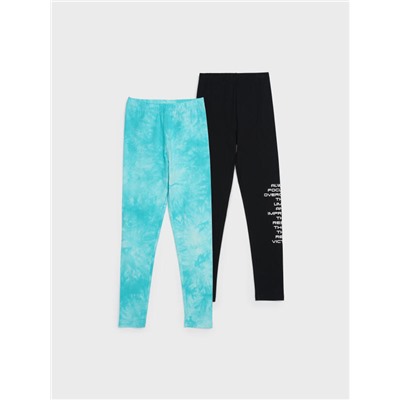 Леггинсы для девочки, 2 пары в комплекте