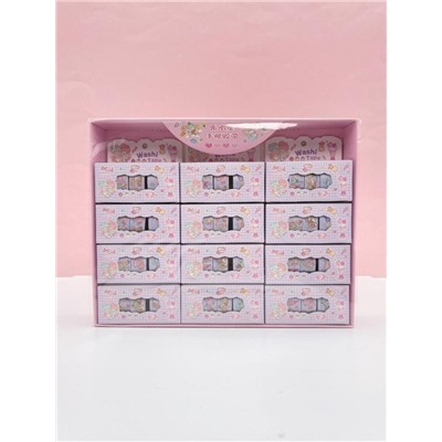 Набор декоративного скотча 4 шт. "Cute ballon" purple, шоу-бокс 12 шт.