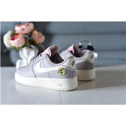 Фиалковые A Nike Air Force из натуральной кожи