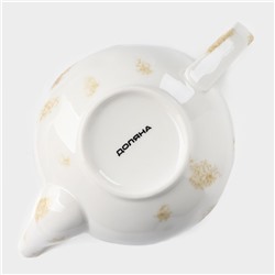 Заварочный чайник Доляна Organic Gold, 650 мл, фарфор, белый