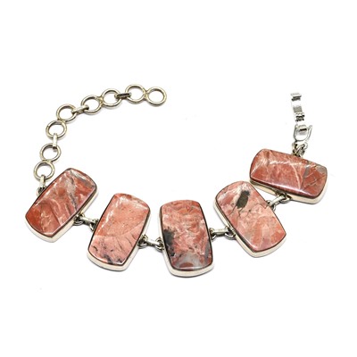 Браслет с яшмой уральской, 19,5см.