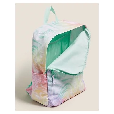Kids' Water Repellent Marble Print School Backpack