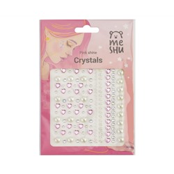 Наклейки-стразы MESHU "Pink shine", 16*10,5см