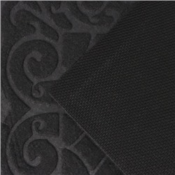 Коврик влаговпитывающий придверный без окантовки Доляна «Восточная сказка», 40×60 см, серый