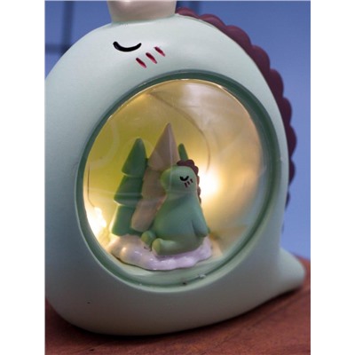 Ночник "Sleeping dino ball", green (11 см), пластик