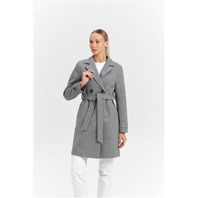 Пальто женское демисезонное 25570 (пепельный/ёлочка)