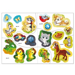 Книга с наклейками «Мамы и малыши», 12 стр.