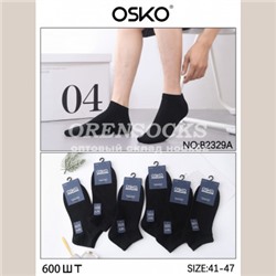 МУЖСКИЕ УКОРОЧЕННЫЕ НОСКИ ЧЕСАНЫЙ ХЛОПОК 100% ЧЕРНЫЕ OSKO B2329A