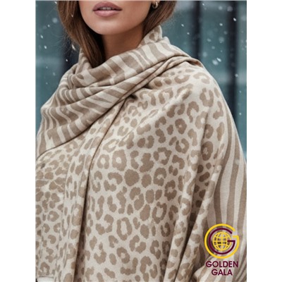 Палантин теплый кашемировый с двусторонним принтом Арт 2322/10