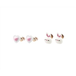 Серьги MESHU "Cuteness", бижутерия, 2 пары, европодвес