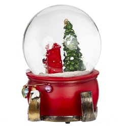 GAEM Фигурка декоративная "Рождество" в стекл шаре (ключ, муз), L11 W10 H14 см