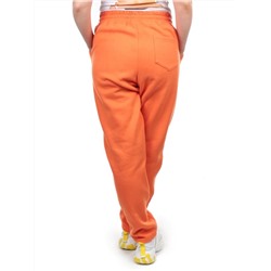 M045 ORANGE Брюки спортивные женские на флисе (100% хлопок) 7986