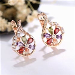 1G0019 Серьги с позолотой, 23х15х10мм