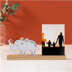 Фоторамка для фото 10×15 см «Носорог с птичками», 4×27.3×14 см