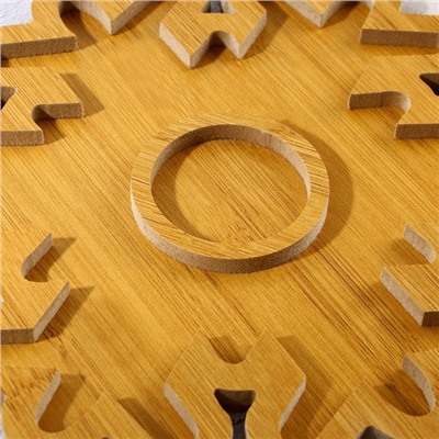 Менажница деревянная новогодняя «Снежинка», 25×25 см