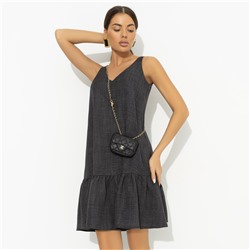 Сарафан свободного кроя, Динамичный стиль (серый)