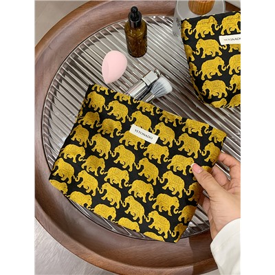 Retro capacious cosmetic bag, shoulder bag, handheld organizer bag, travel bag, small clutch bag