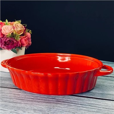 142-126 Овальное блюдо для запекания 37см в под.уп.(х6)Фарфор