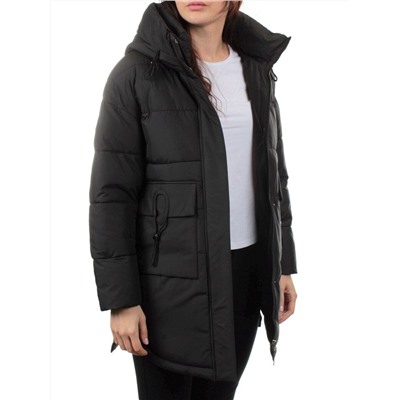 3335 BLACK Куртка зимняя облегченная женская (150 гр. холлофайбер)