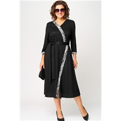 Платье EVA GRANT 7220Н чёрно-серый