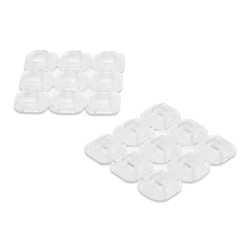 Держатель самоклеящийся для проводов и гирлянд ТУНДРА krep, 15×15 мм, 18 шт.