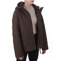 8061 BROWN Куртка стеганная демисезонная женская (100 гр. холлофайбер)