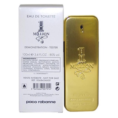 Tester Paco Rabanne 1 Million 100 ml