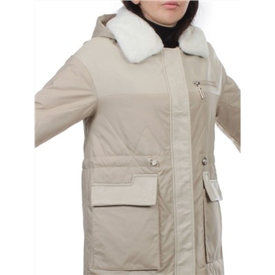 M24-096 BEIGE Куртка демисезонная женская (100 гр. холлофайбер)