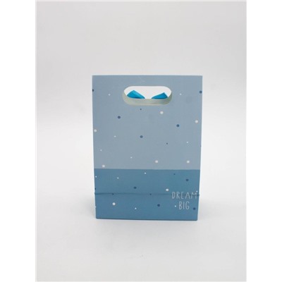 Пакет подарочный (XS) "Small dots", blue (12x6x16)