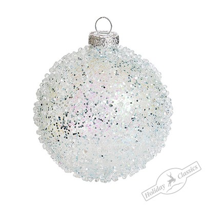 Шар "Синий айсберг" (стекло) 8 см