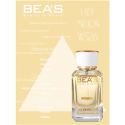 Beas W526 Paco Rabanne Lady Million Women edp 25 ml, Парфюм женский Beas W526 создан по мотивам аромата Paco Rabanne Lady Million