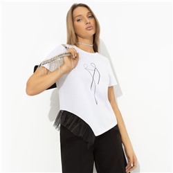 Футболка с декором из сетки, Нарушая границы стиля