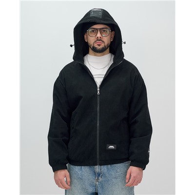 Куртка из вельвета мужская демисезонная черного цвета 25336Ch