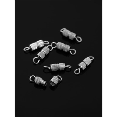 Замок винтовой 7×3 мм, 10 шт. цвет серебро