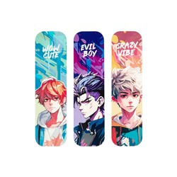 Закладка для книг, 47*176мм, MESHU "Anime boy", ассорти