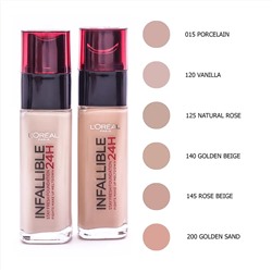 2 L`oreal Тональный крем ИНФАЙИБЛ в стекле 120 ваниль