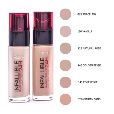 2 L`oreal Тональный крем ИНФАЙИБЛ в стекле 120 ваниль